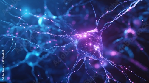 Neuron Network - A microscopic view of the intricate connections within a neuron.