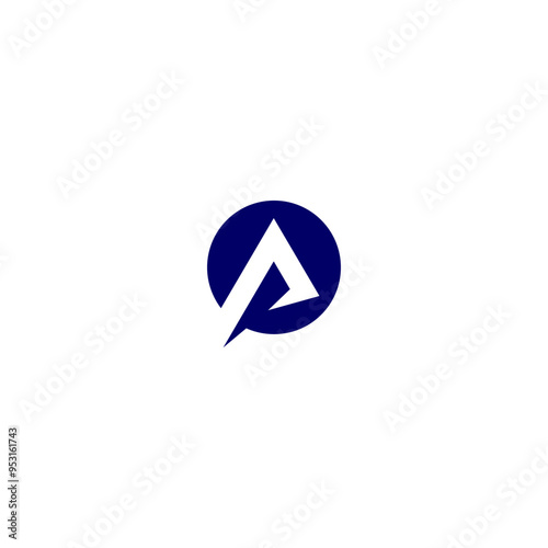 Letter A circle logo, blue vector, simple, modern, branding, corporate Free Download Letter A circle logo, blue vector, simple, modern, branding, corporate - GFXLoad