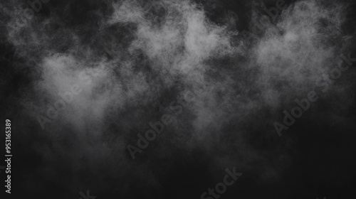 A dramatic veil of smoke swirling gracefully on a dark backdrop.