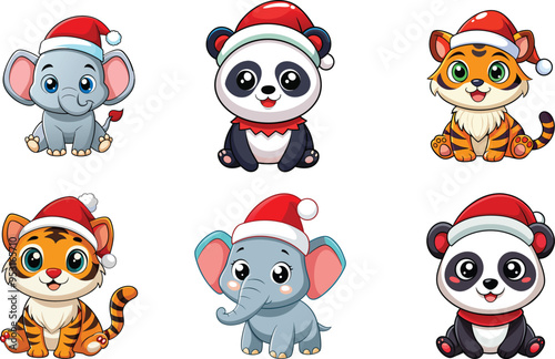 Wallpaper Mural christmas animals  icon logo vector art Torontodigital.ca
