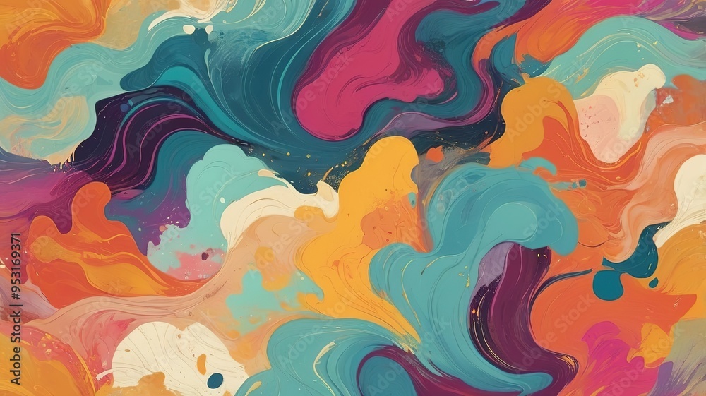 Vibrant, richly textured abstract background for wallpaper, patterns, and art prints. Vibrant, richly textured abstract background for wallpaper, patterns, and art prints.