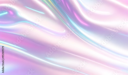 Holographic background seamless trendy iridescent light foil texture. Soft holographic pastel unicorn marble background pattern. Modern pearlescent blurry abstract swirl illustration.	
