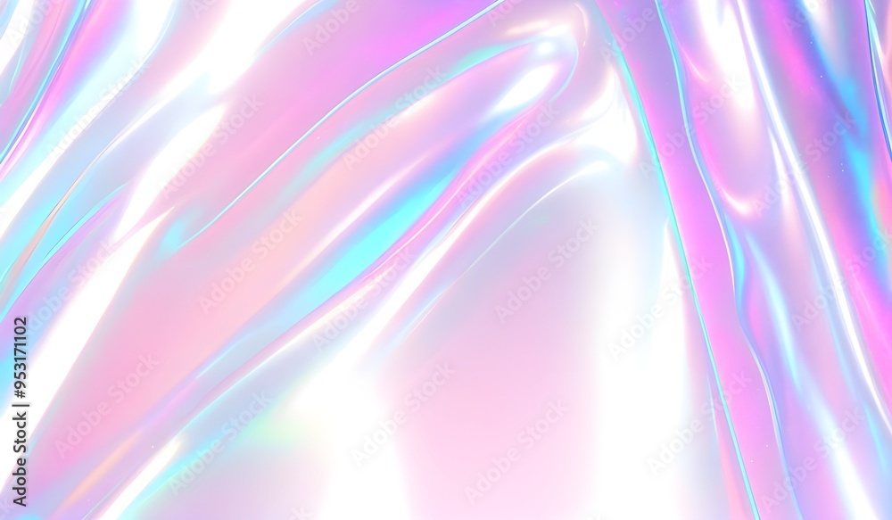 Holographic background seamless trendy iridescent light foil texture. Soft holographic pastel unicorn marble background pattern. Modern pearlescent blurry abstract swirl illustration.
Holographic background seamless trendy iridescent light foil texture. Soft holographic pastel unicorn marble background pattern. Modern pearlescent blurry abstract swirl illustration.