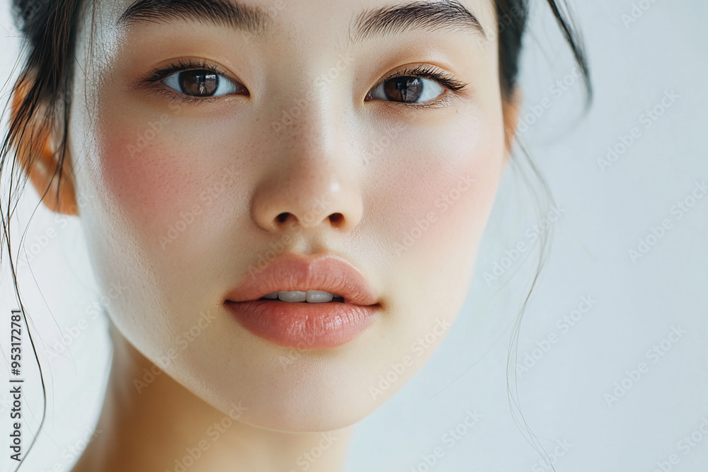 Naklejka premium Close up portrait of a woman
