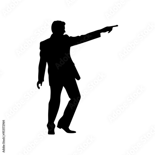 Silhouette of an Actor in a dramatic clipart