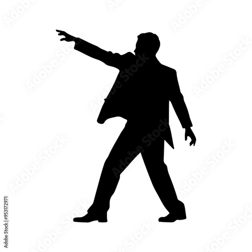 Silhouette of an Actor in a dramatic clipart