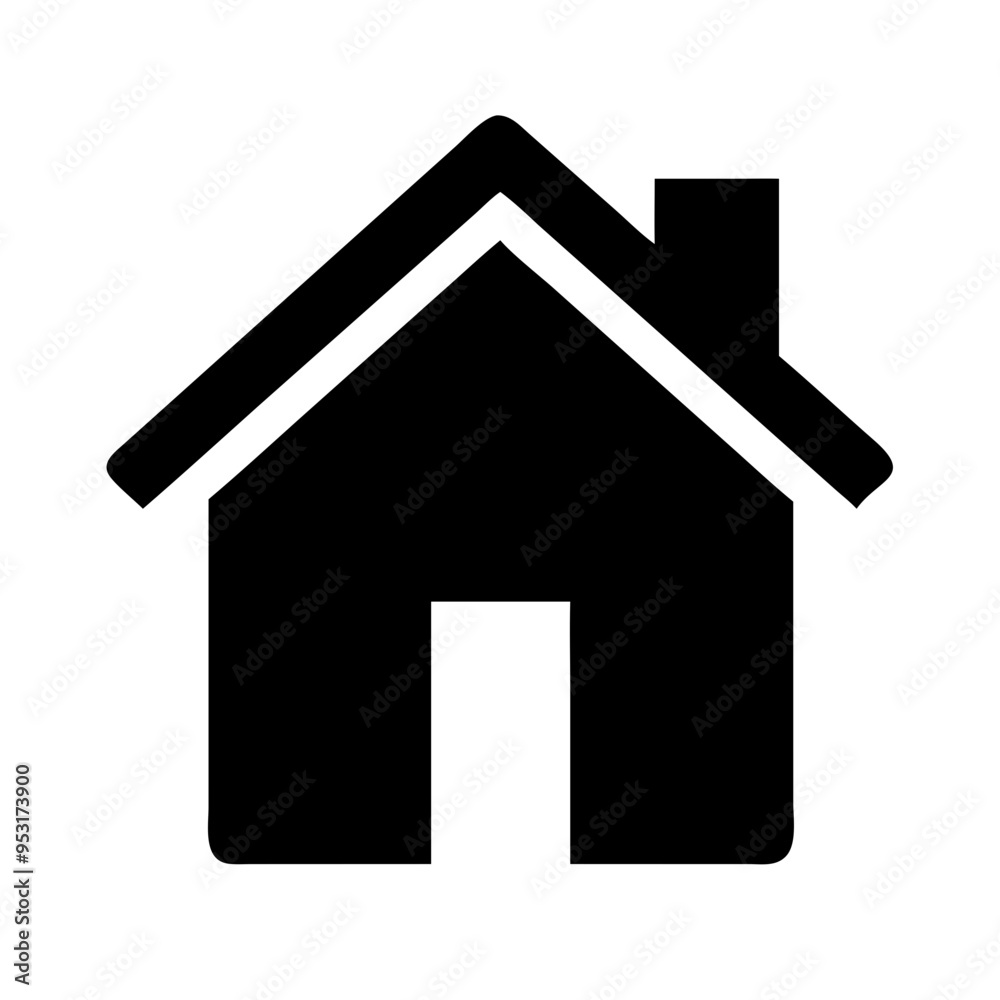 A simple and recognizable home icon, designed to represent the homepage or main navigation point in digital interfaces. Featuring a classic house shape with a roof and doorway, this icon is ideal f A simple and recognizable home icon, designed to represent the homepage or main navigation point in digital interfaces. Featuring a classic house shape with a roof and doorway, this icon is ideal f