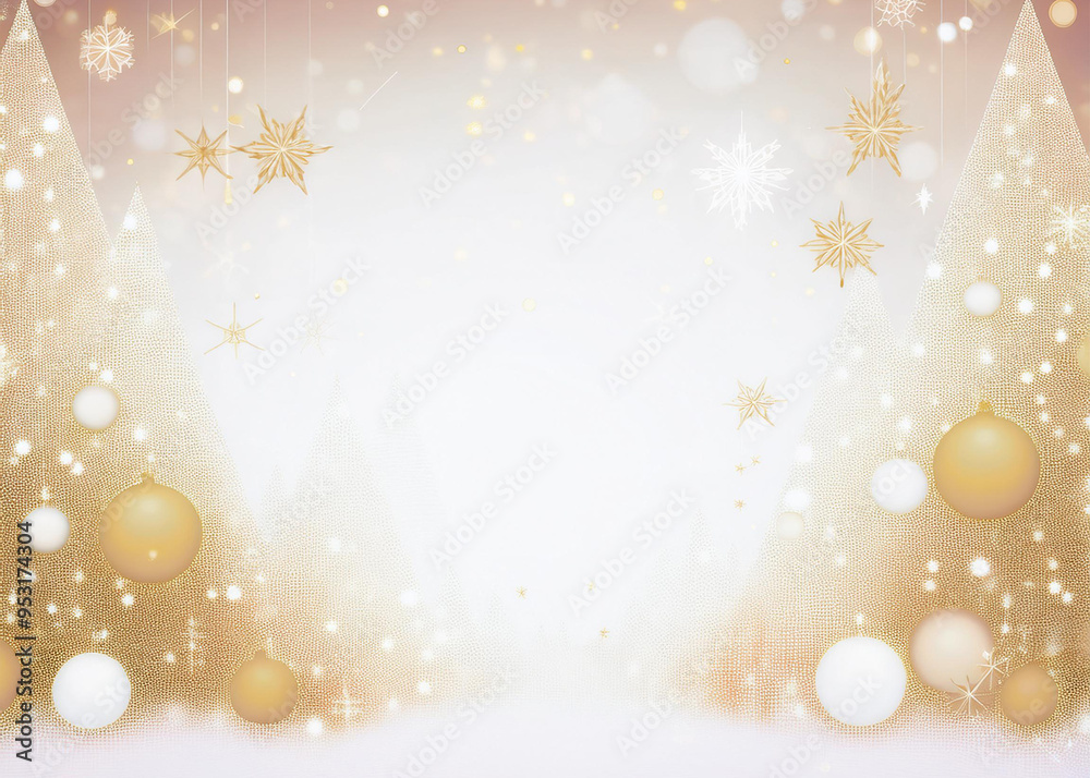 Christmas postcard background with golden tones Christmas postcard background with golden tones