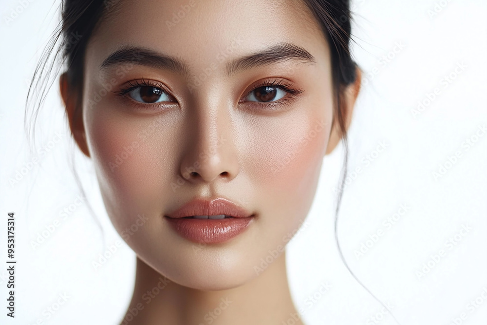 Naklejka premium Close up portrait of a woman