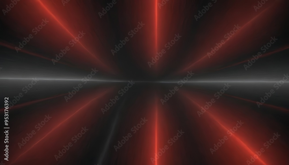 Obraz premium Abstract red and black symmetrical background with a light line in the center.