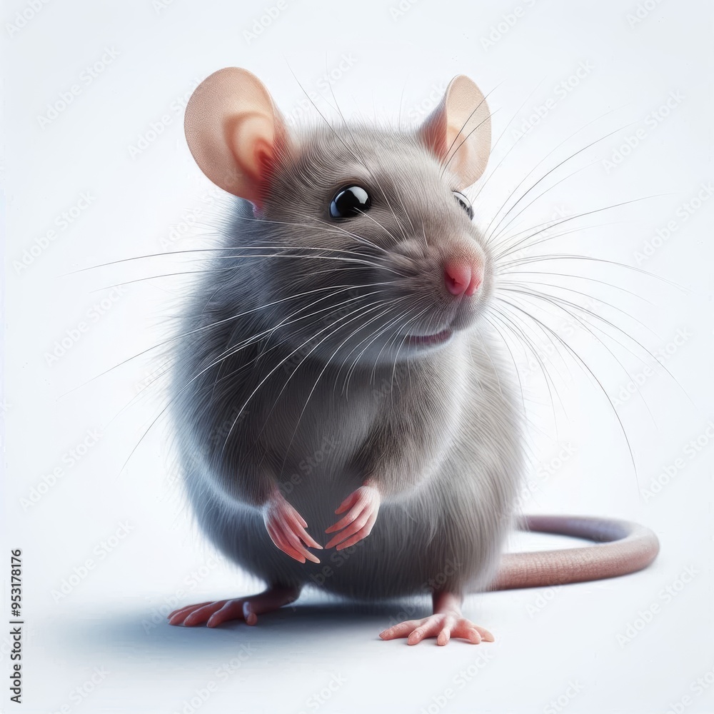 rat on a white background rat on a white background