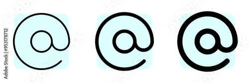 Editable at, mention, email address vector icon. Part of a big icon set family. Perfect for web and app interfaces, presentations, infographics, etc