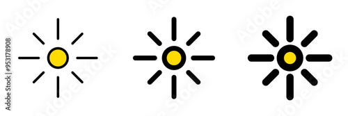 Editable bright sun vector icon. Part of a big icon set family. Perfect for web and app interfaces, presentations, infographics, etc