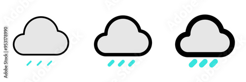 Editable rain, drizzle vector icon. Part of a big icon set family. Perfect for web and app interfaces, presentations, infographics, etc