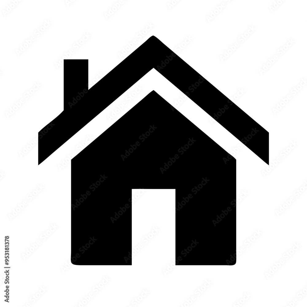 A simple and recognizable home icon, designed to represent the homepage or main navigation point in digital interfaces. Featuring a classic house shape with a roof and doorway, this icon is ideal f A simple and recognizable home icon, designed to represent the homepage or main navigation point in digital interfaces. Featuring a classic house shape with a roof and doorway, this icon is ideal f