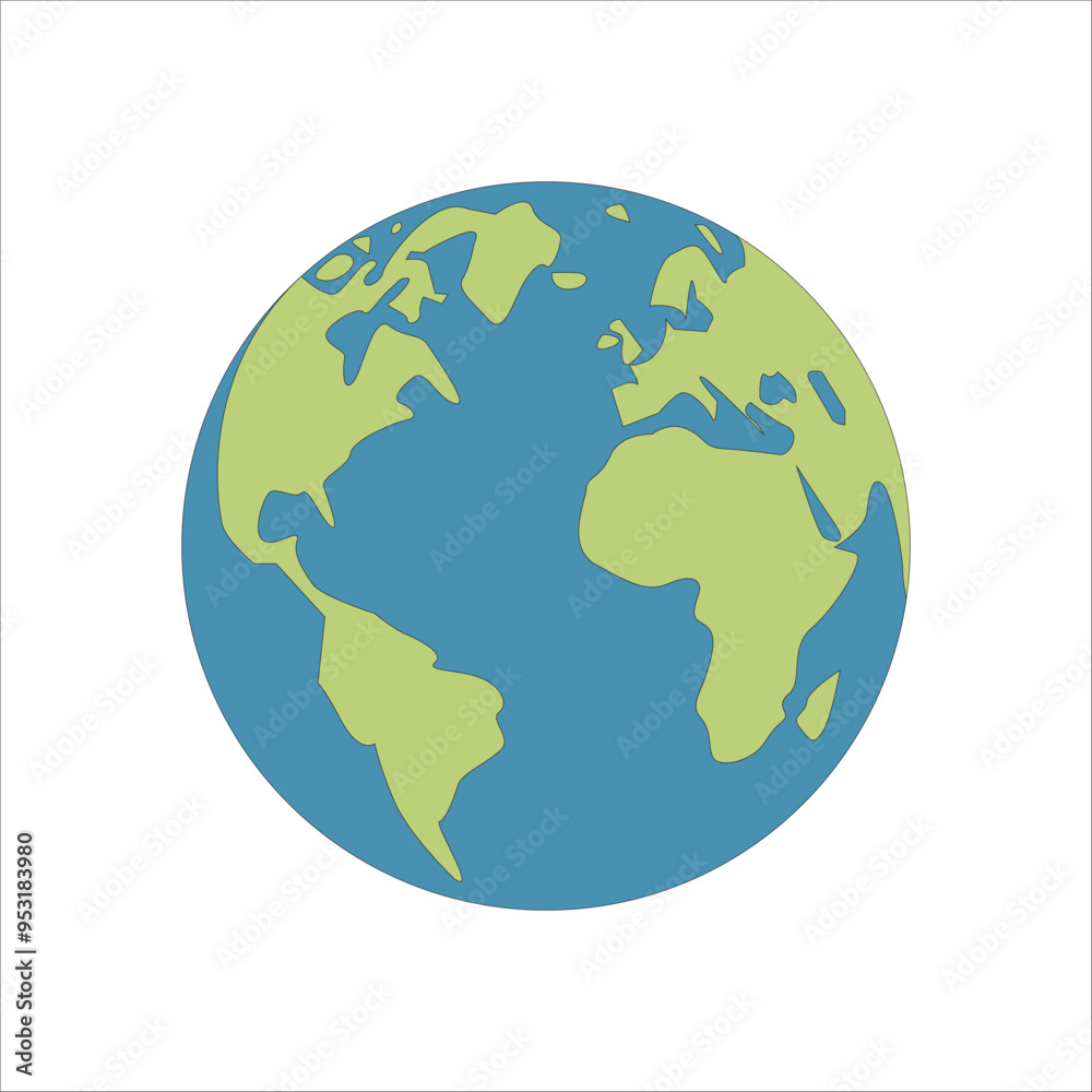 Obraz premium earth icon, globe icon illustration