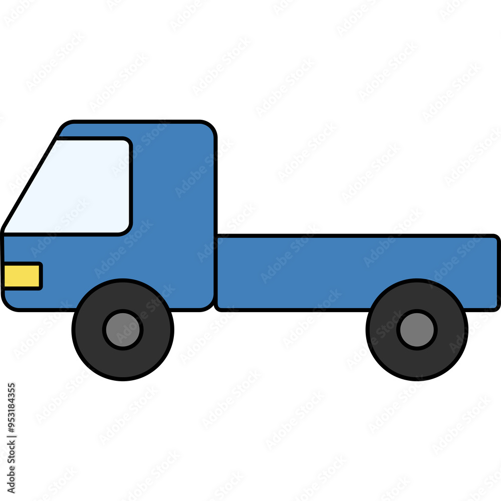 파란색 화물 트럭