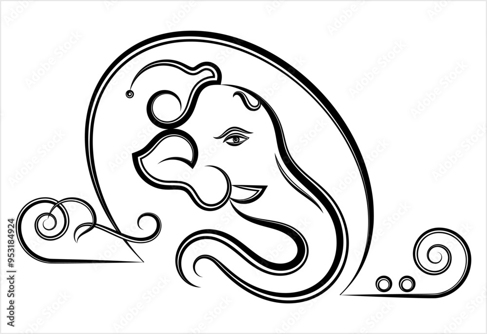 Obraz premium Ganesha The Lord Of Wisdom M_2209006
