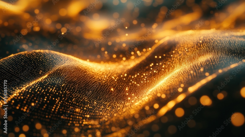 Abstract Golden Wave