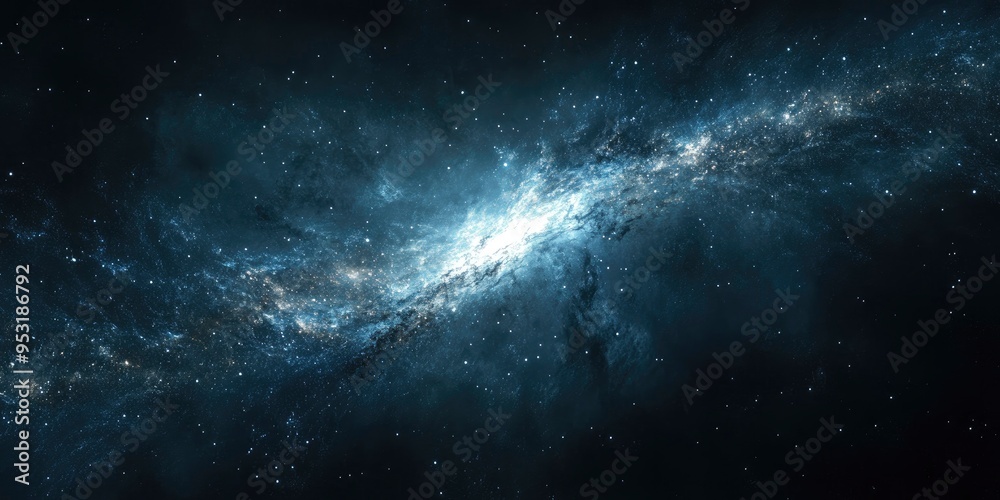 Fototapeta premium A starry night sky looks best against the backdrop of a dark cosmic space.