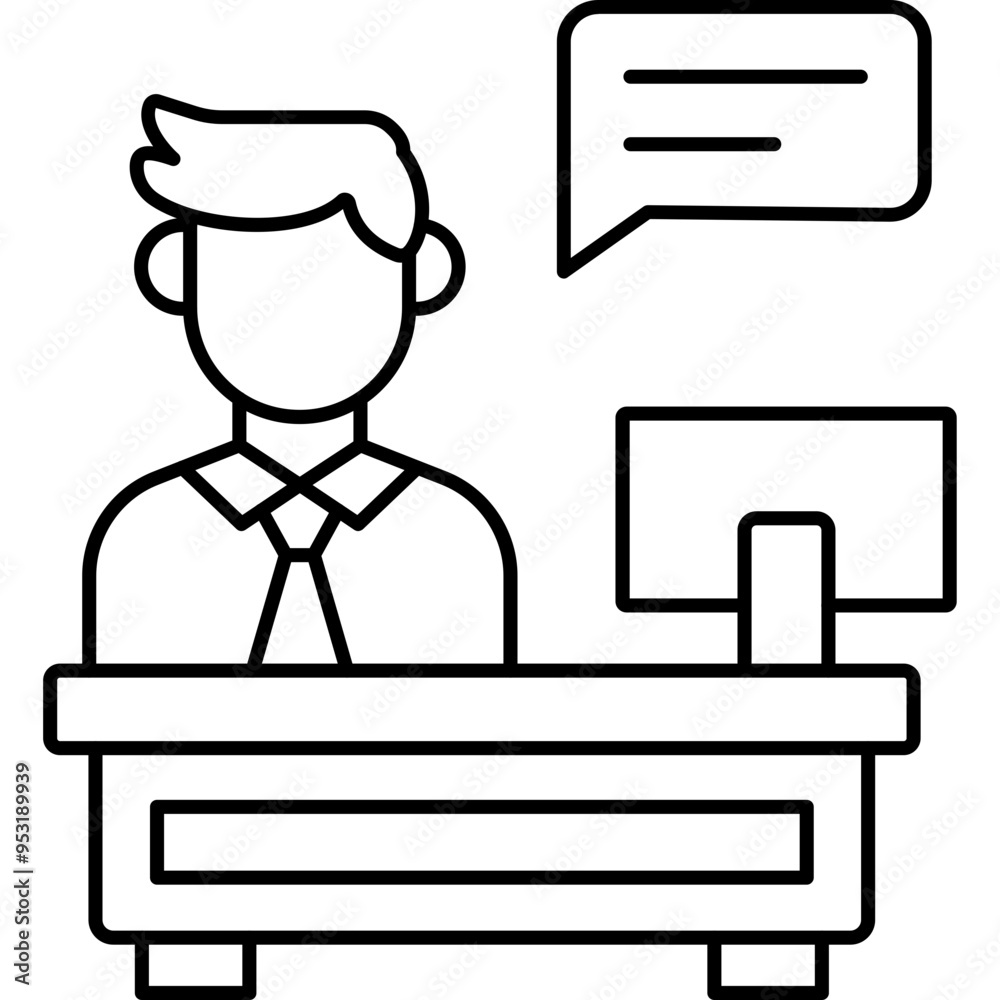 Commentator vector icon Commentator vector icon
