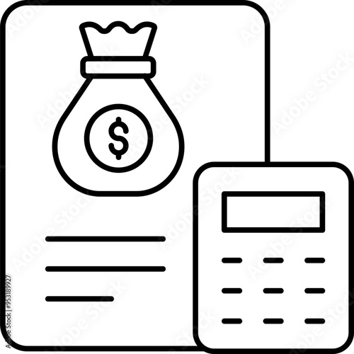 Budget spending vector icon