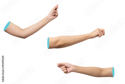 Vector set of retro hands, collage temporary elements, vector illustration.