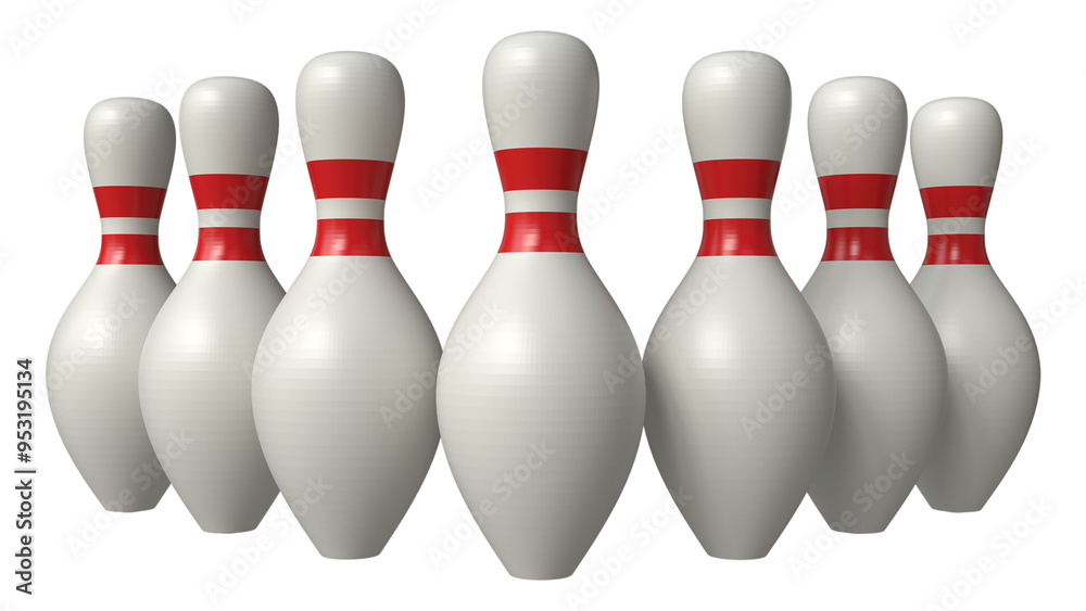 3D Bowling icon rendering. Realistic illustration of the bowling pin 3D Bowling icon rendering. Realistic illustration of the bowling pin