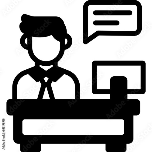 Commentator vector icon 