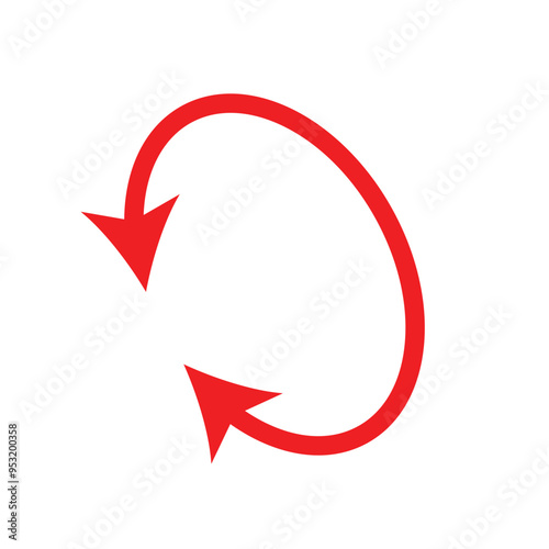 Free Download Dual double ended semi circle arrow. Semicircular round long two sided arrow on white background. EPS10 - GFXLoad