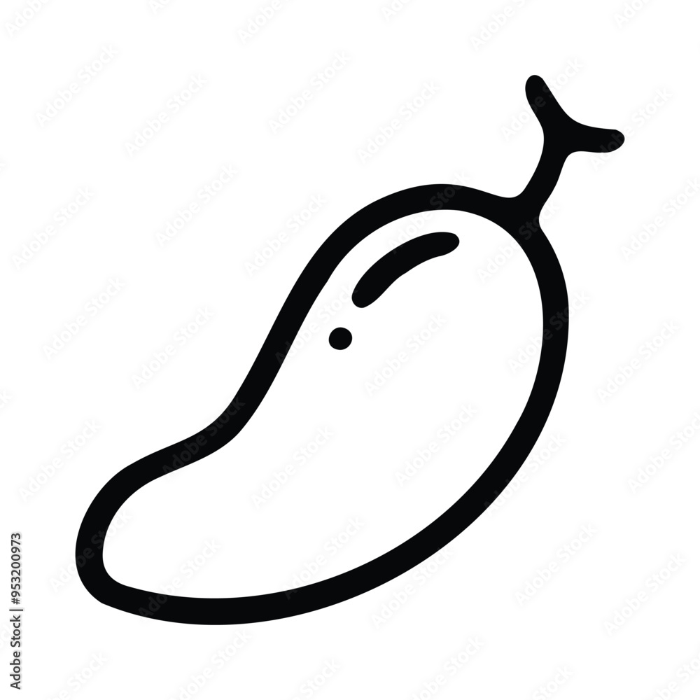 A black and white line art illustration of an eggplant, capturing its distinct shape and texture. A black and white line art illustration of an eggplant, capturing its distinct shape and texture.