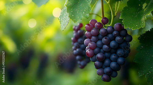 A bunch of ripe red grapes ...