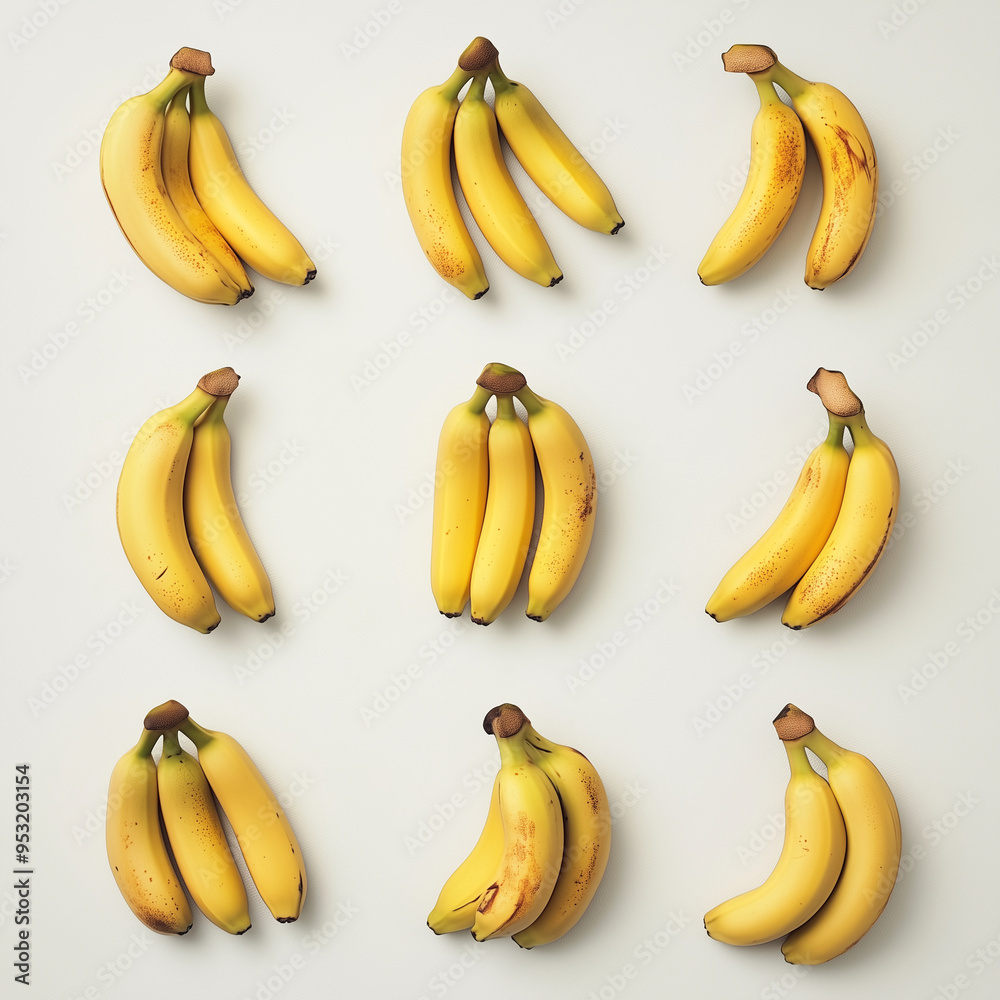 bunches of bananas on a clean white background. bunches of bananas on a clean white background.