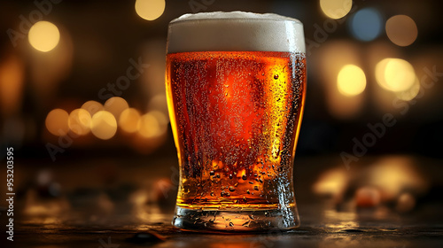 A close-up of a glass of be...