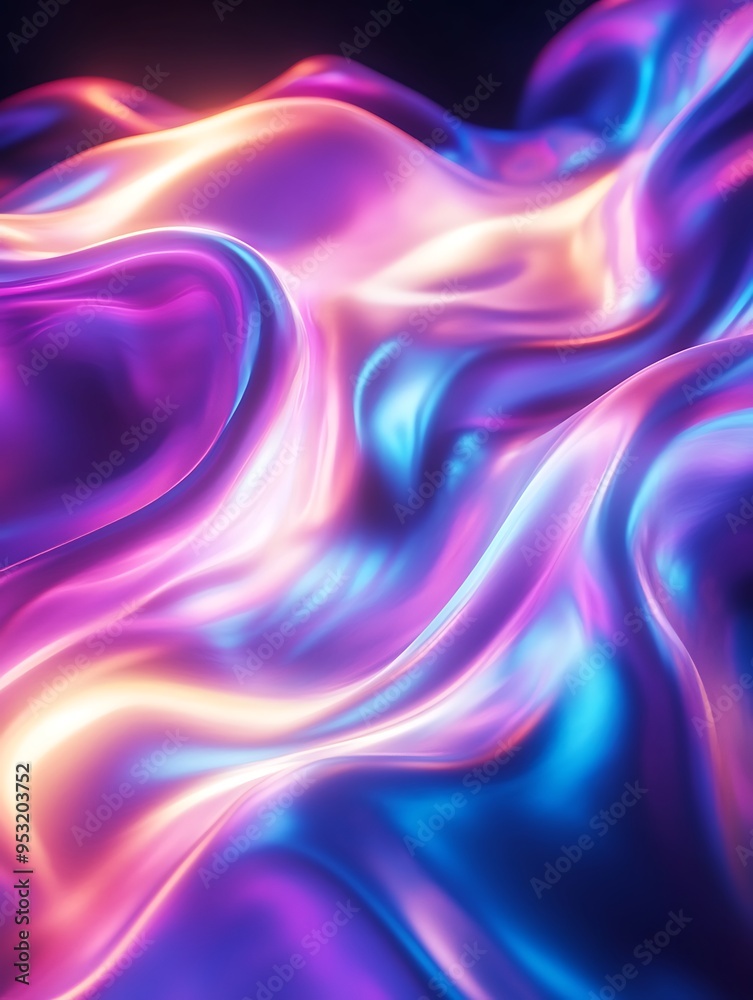 Fototapeta premium 3d Colorful Abstract art wallpaper on a dark background 