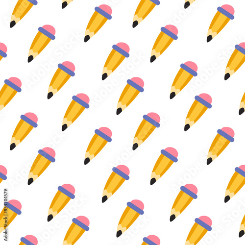 Back to school theme pattern. School and Education Pattern background. pencil seamless pattern. pencil pattern. Back to school Background. School seamless background. Education theme pattern.