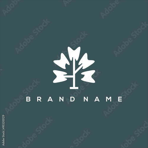 tree dental medical logo vector