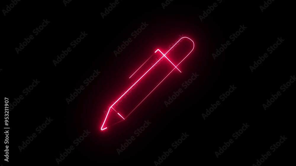 Abstract beautiful neon line Pen icon isolated on black background. Abstract beautiful neon line Pen icon isolated on black background.