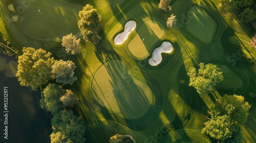 Aerial View of a Golf Course