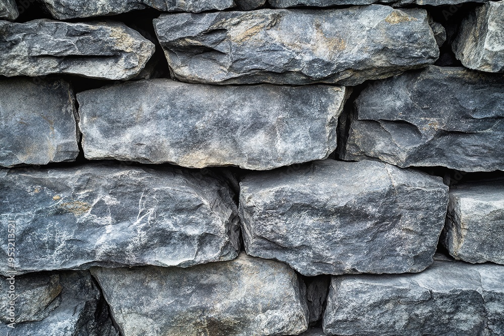 Gray stone wall texture with detailed rock surface.