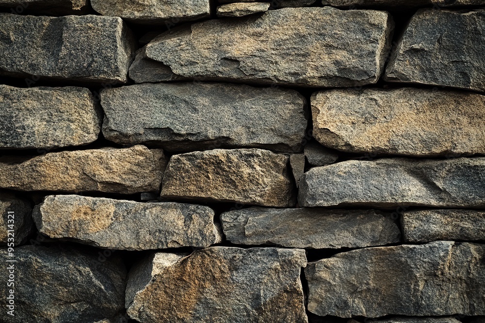 Rugged stone wall texture in natural tones Rugged stone wall texture in natural tones