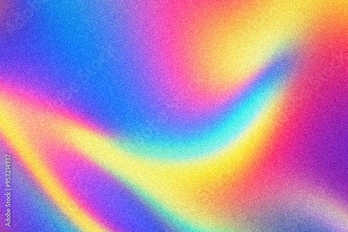 Fototapeta Naklejka Na Ścianę i Meble -  Abstract holographic rainbow blurred smooth grainy gradient background texture