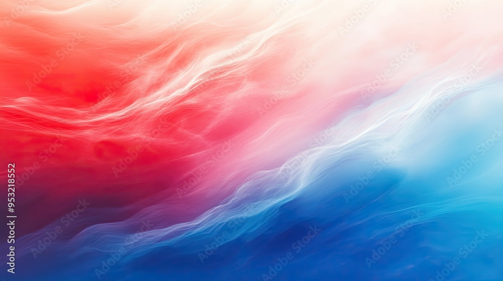 A smooth, colorful gradient transitioning from warm reds to cool blues, creating a serene abstract background A smooth, colorful gradient transitioning from warm reds to cool blues, creating a serene abstract background