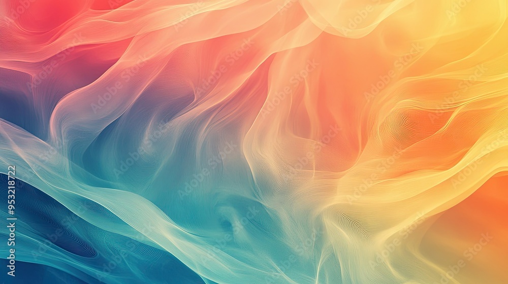 A smooth gradient of warm and cool colors transitioning seamlessly from one to another, creating a calming effect A smooth gradient of warm and cool colors transitioning seamlessly from one to another, creating a calming effect
