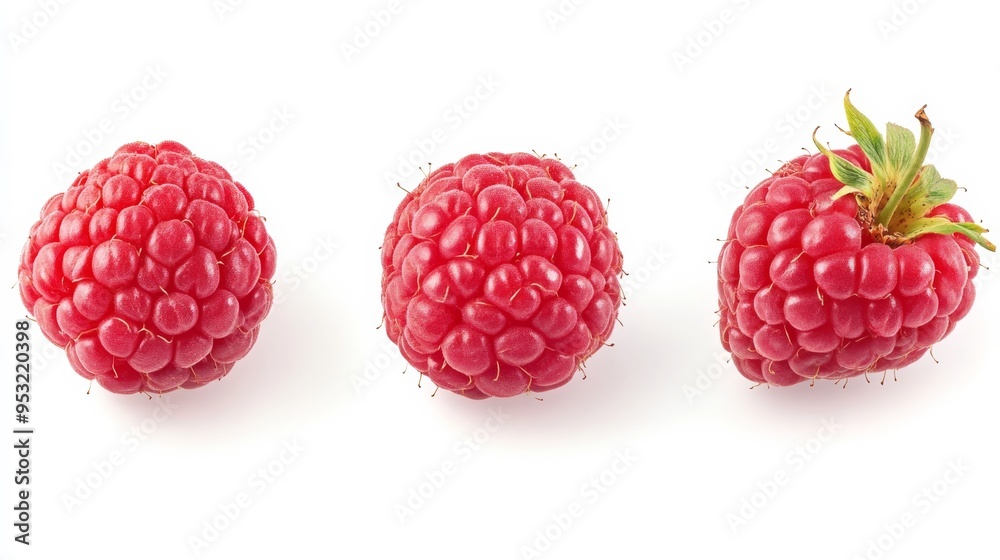 Raspberry on white background. Raspberry on white background.