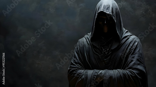 A mysterious figure in a bl...