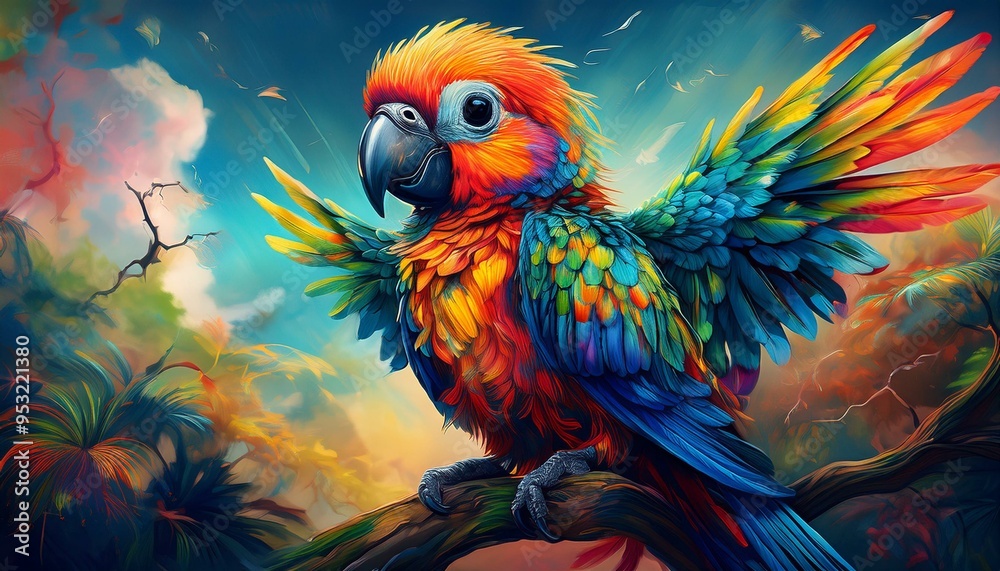 Obraz premium blue and yellow macaw