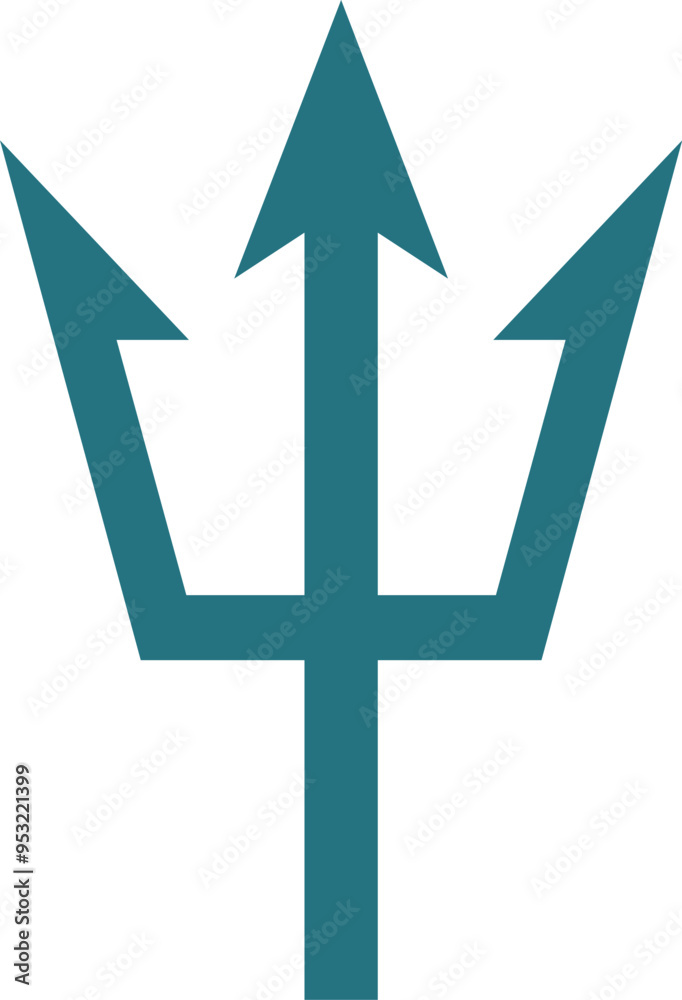 Naval trident symbol. Nautical sign. Neptune icon Naval trident symbol. Nautical sign. Neptune icon