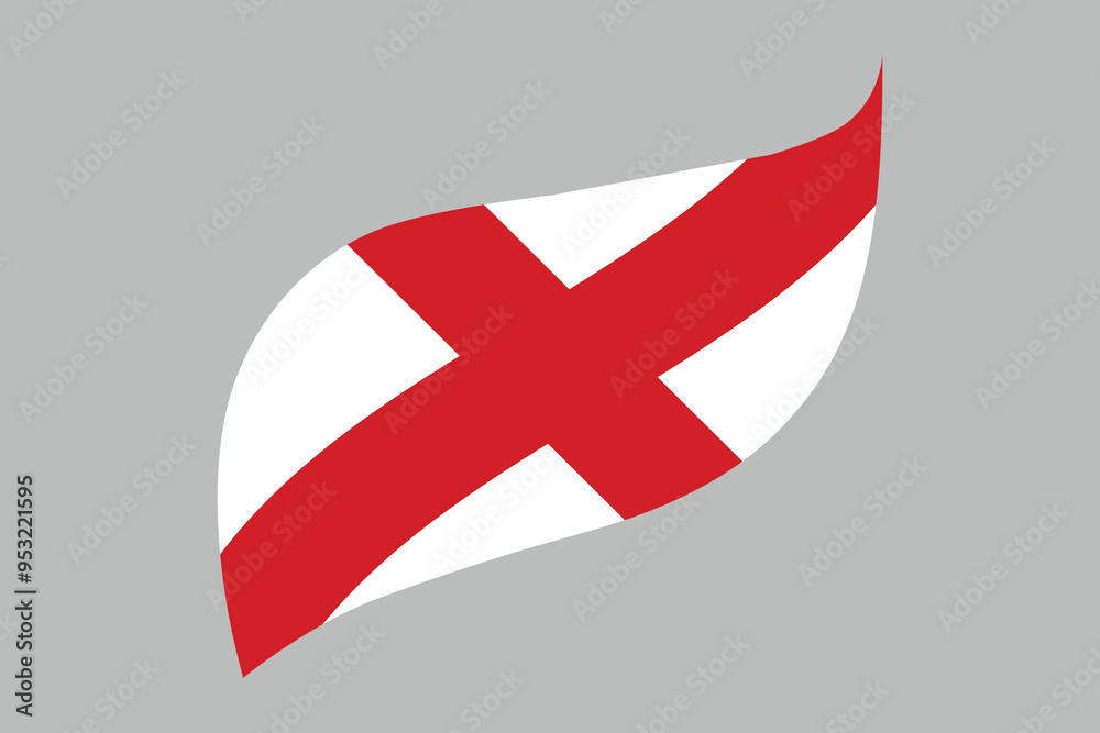 Obraz premium England flag, The flag of England, England national Flag Vector illustration, England crossed flags, Standard color 