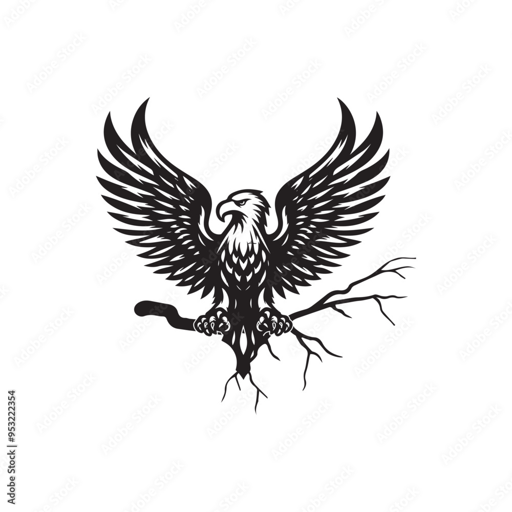 Eagle silhouette illustration Eagle silhouette illustration